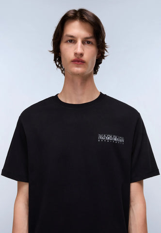 Napapijri TURRACH Back Print T-Shirt – Black