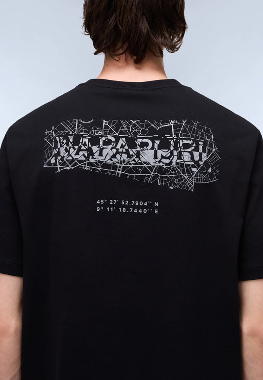 Napapijri TURRACH Back Print T-Shirt – Black