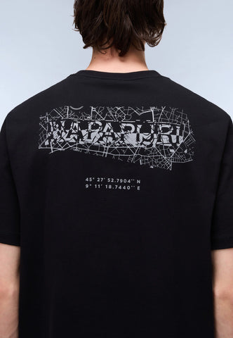 Napapijri TURRACH Back Print T-Shirt – Black