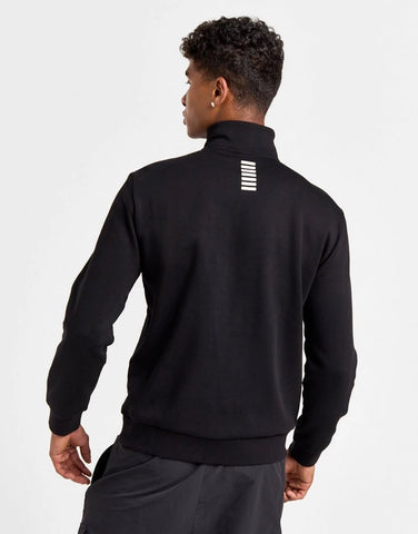 EA7 Core Identity Quarter Zip Sweatshirt – Black