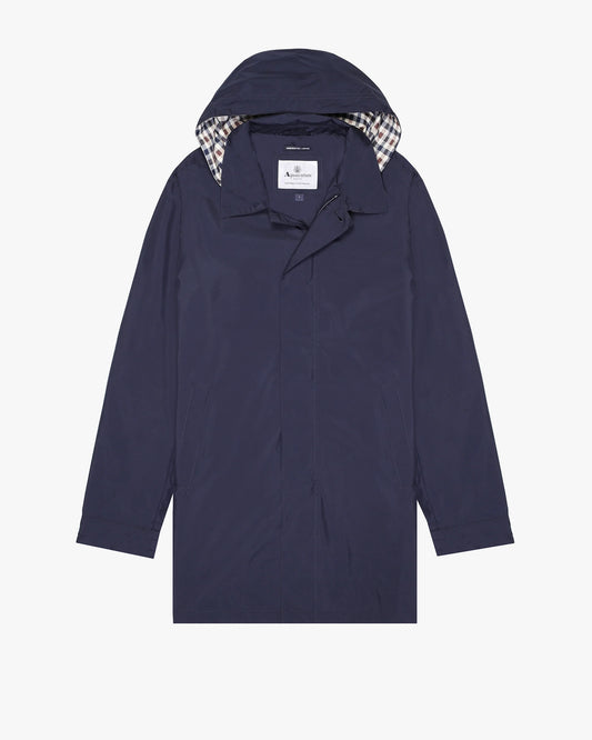 Aquascutum Packable Trench Coat Navy