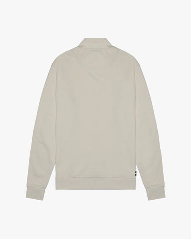Aquascutum Small Logo Quarter Zip Old White