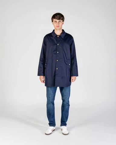 Aquascutum Archival Reversible Mid Trench Coat – Navy / Club Check