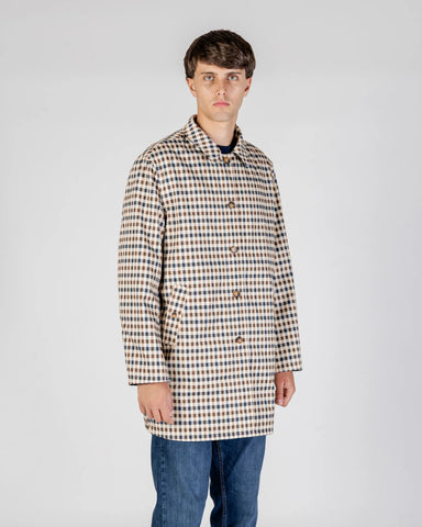 Aquascutum Archival Reversible Mid Trench Coat – Navy / Club Check