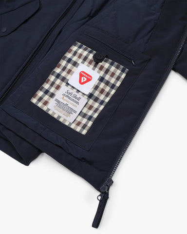 Aquascutum Active Soft Shell Mid Parka Jacket – Navy