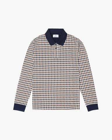 Aquascutum Iconic Long Sleeve Polo – Club Check