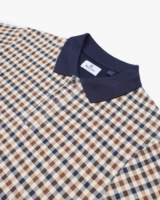 Aquascutum Iconic Long Sleeve Polo – Club Check
