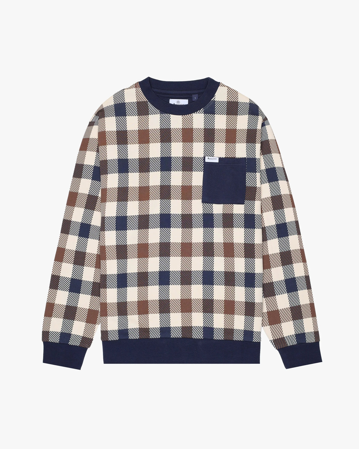 Aquascutum Iconic Pocket Fleece Sweatshirt – Macro Check