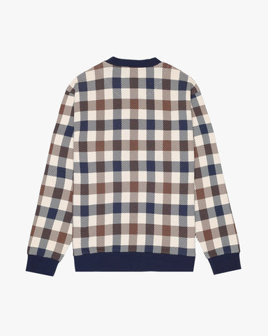 Aquascutum Iconic Pocket Fleece Sweatshirt – Macro Check
