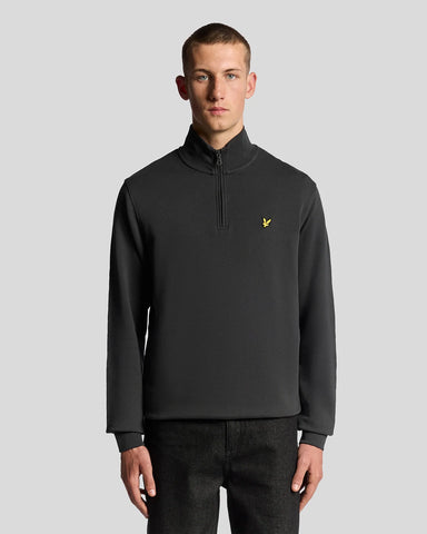 Lyle & Scott Loopback Quarter Zip Sweatshirt – Gunmetal