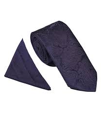 William Turner Paisley Navy Tie, Pocket Square