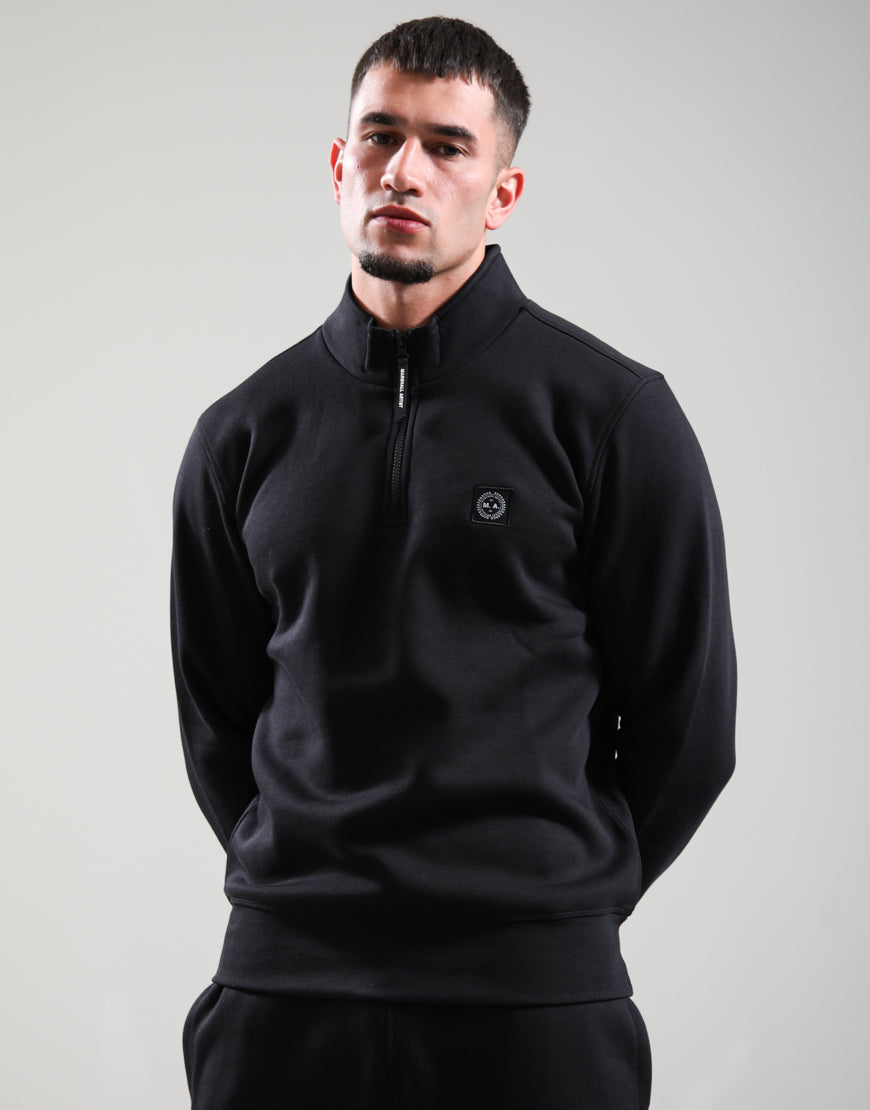 Marshall Artist Marchio 1/4 Zip Sweatshirt – Black