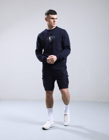 Marshall Artist Milo Crew Neck Sweatshirt – Navy