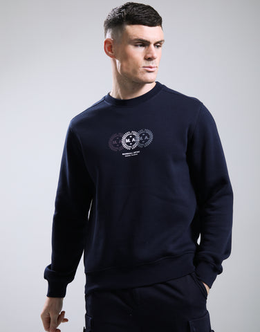 Marshall Artist Milo Crew Neck Sweatshirt – Navy
