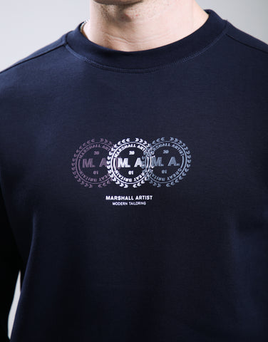 Marshall Artist Milo Crew Neck Sweatshirt – Navy