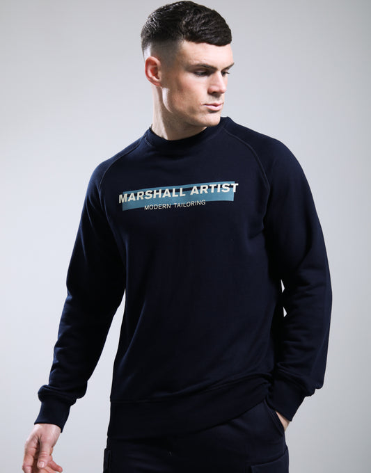 Marshall Artist Seafield Crew Neck Sweatshirt – Navy