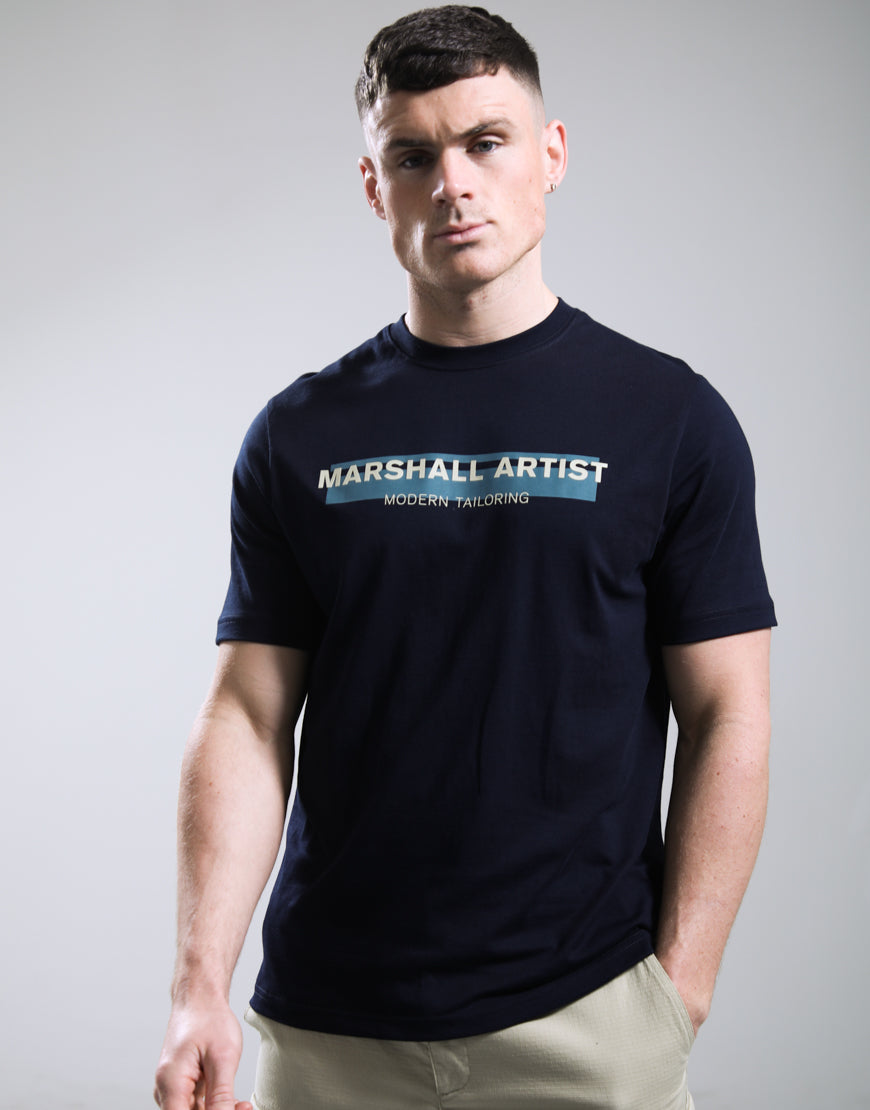 Marshall Artist Seafield Logo T-Shirt – Navy