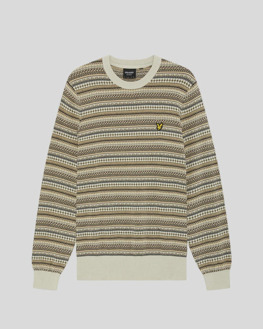 Lyle & Scott Fair Isle Crew Neck Jumper – Cove