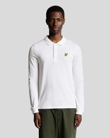 Lyle & Scott Long Sleeve Polo – White