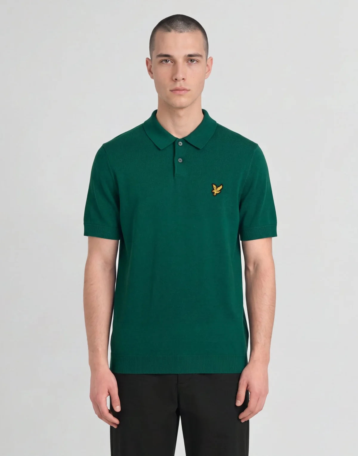 Lyle & Scott Archive Knitted Polo – Green