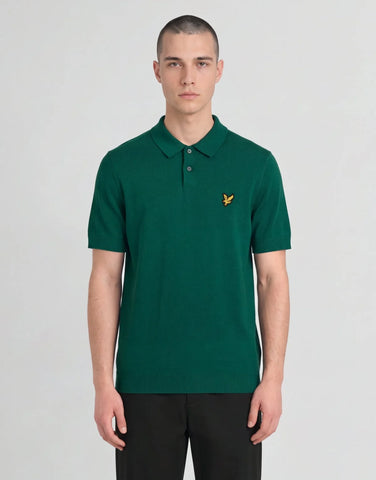 Lyle & Scott Archive Knitted Polo – Green