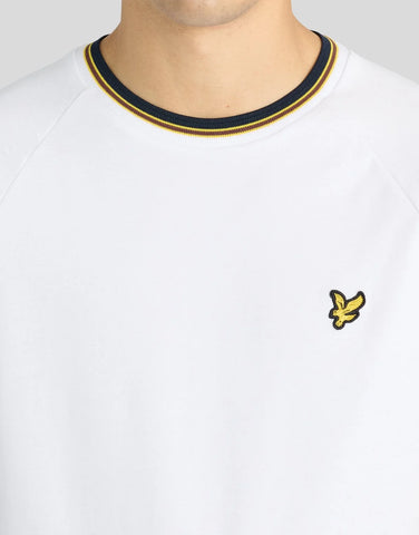 Lyle & Scott Tipped Track T-Shirt – White