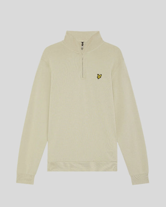 Lyle & Scott Loopback Quarter Zip Sweatshirt – Grey Taupe