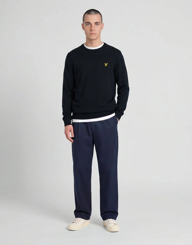 Lyle & Scott Knitted Crew Neck Jumper – Dark Navy