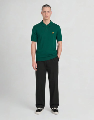 Lyle & Scott Archive Knitted Polo – Green