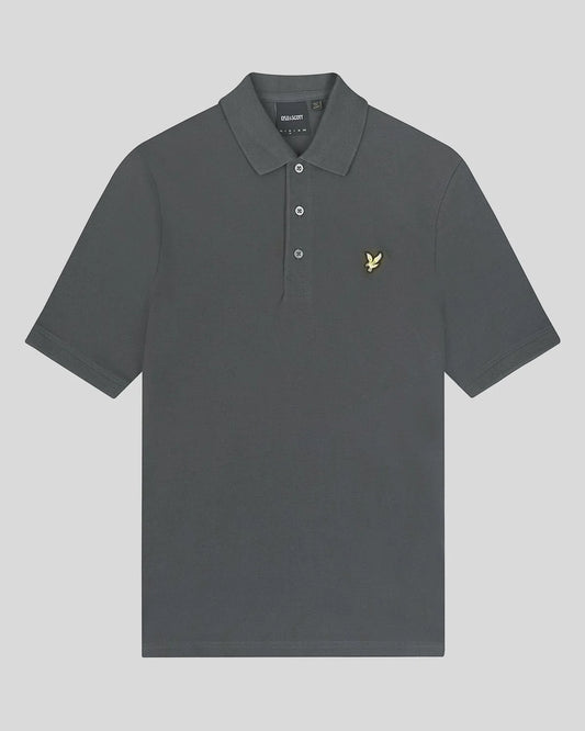 Lyle & Scott Plain Short Sleeve Polo – Gunmetal