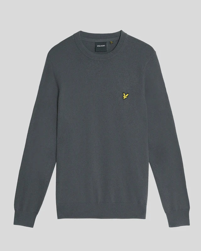 Lyle & Scott Cotton Merino Crew Neck Jumper – Shadow