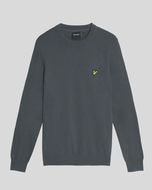 Lyle & Scott Cotton Merino Crew Neck Jumper – Shadow