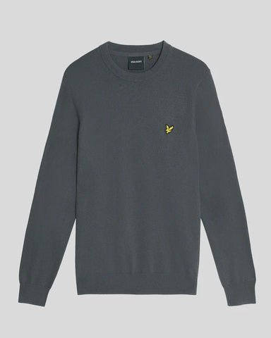 Lyle & Scott Cotton Merino Crew Neck Jumper – Shadow