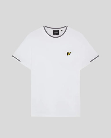 Lyle & Scott Birdseye Half Tipped T-Shirt – White