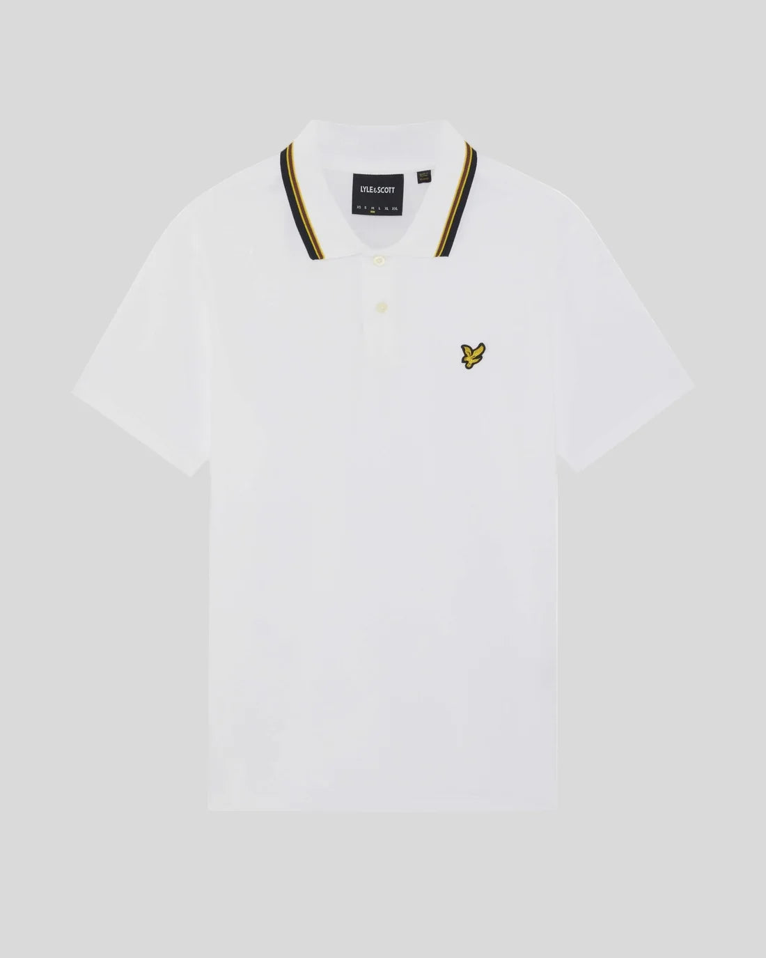 Lyle & Scott Tipped Track Polo – White