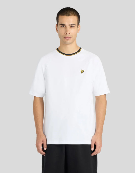 Lyle & Scott Tipped Track T-Shirt – White