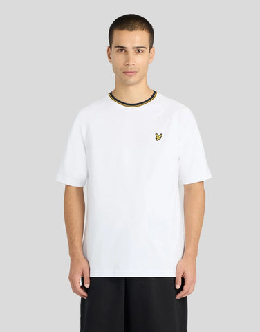 Lyle & Scott Tipped Track T-Shirt – White