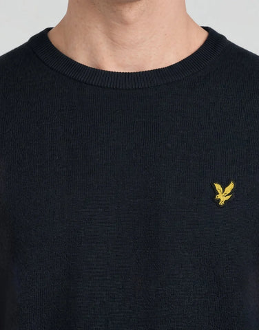 Lyle & Scott Knitted Crew Neck Jumper – Dark Navy