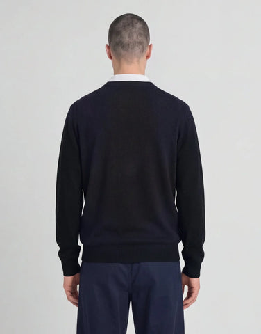 Lyle & Scott Argyle Crew Neck Jumper – Dark Navy