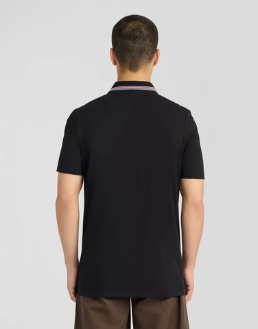 Lyle & Scott Tipped Track Polo – Black