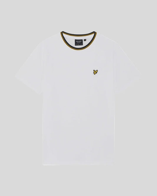 Lyle & Scott Tipped Track T-Shirt – White