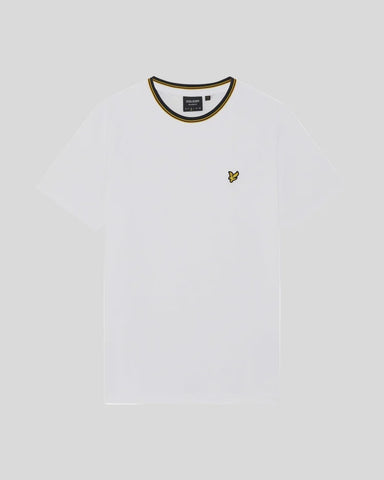 Lyle & Scott Tipped Track T-Shirt – White