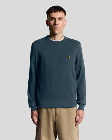Lyle & Scott Cotton Crew Neck Jumper – Rich Teal