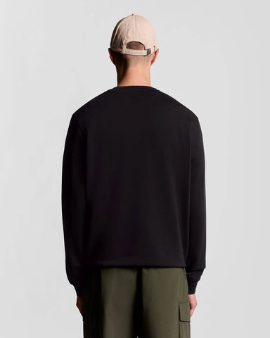 Lyle & Scott Cotton Crew Neck Sweatshirt – Black