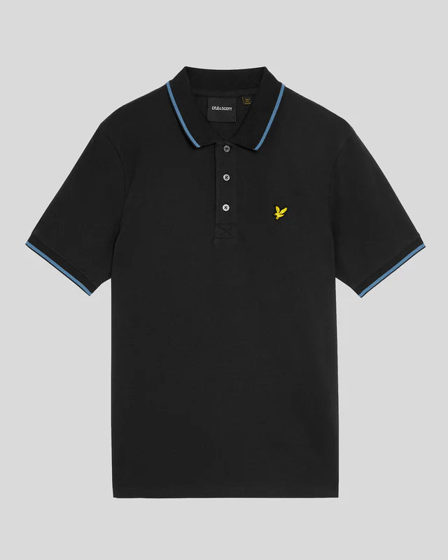 Lyle & Scott Tipped Short Sleeve Polo – Black