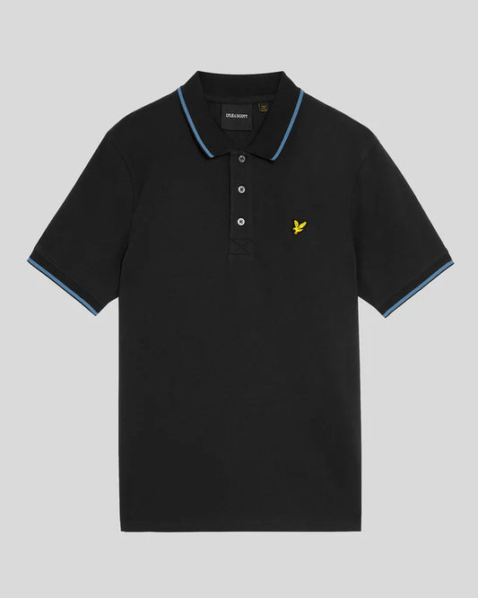 Lyle & Scott Tipped Short Sleeve Polo – Black