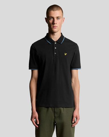 Lyle & Scott Tipped Short Sleeve Polo – Black