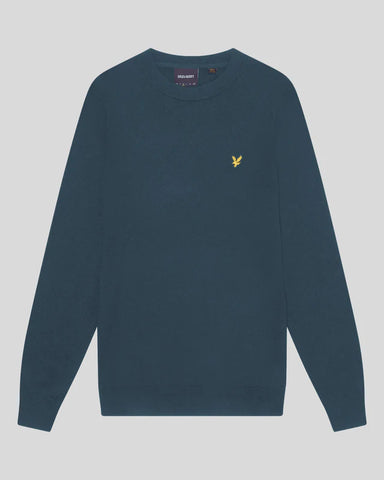 Lyle & Scott Cotton Crew Neck Jumper – Rich Teal