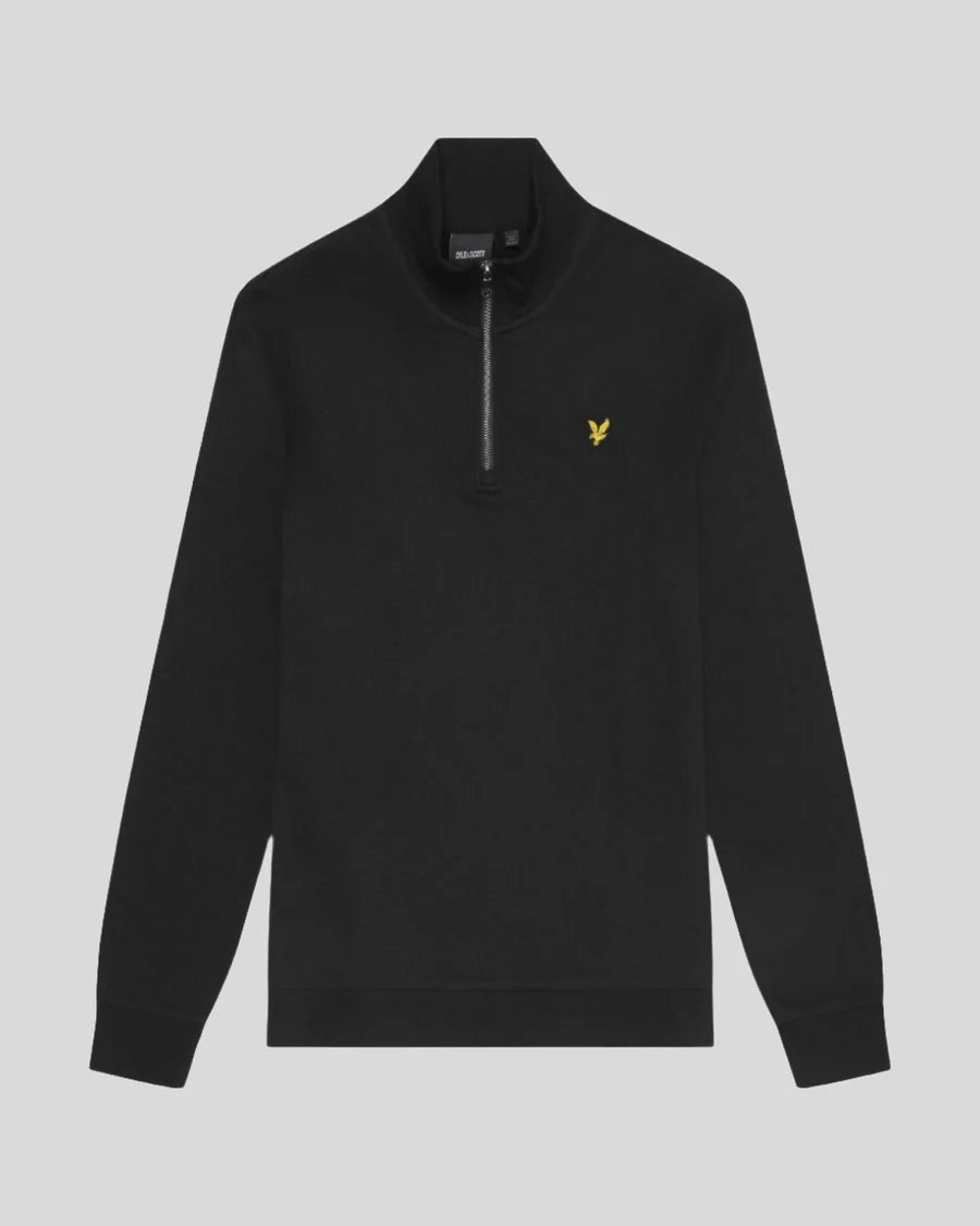 Lyle & Scott Loopback 1/4 Zip Sweatshirt – Black