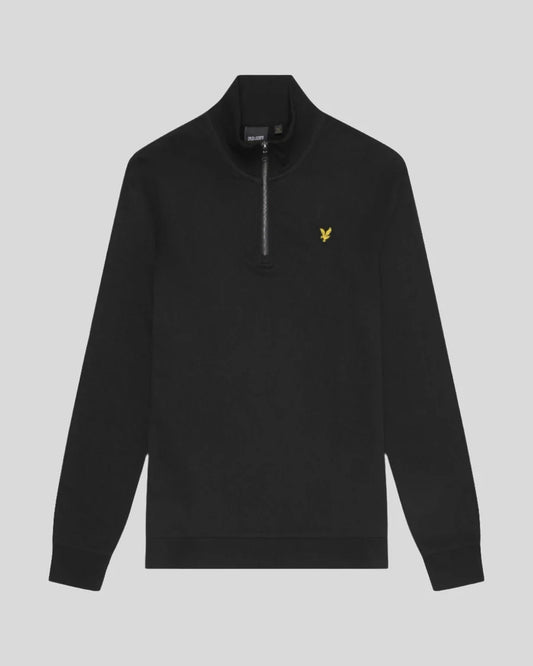 Lyle & Scott Loopback 1/4 Zip Sweatshirt – Black